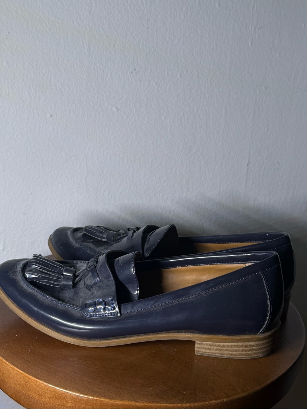 G.H. Bass & Co. Navy Leather Tassel Loafers